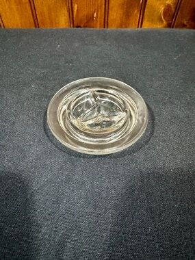 Vintage Clear Glass Chicken Waterer Base